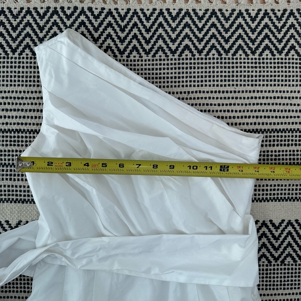 Banana Republic White One-Shoulder Tie-Waist Dress - Picture 7 of 9